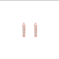 11mm White Topaz Huggie Earrings