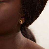 18 karat gold vermeil cobra huggie earrings by midsummer star