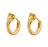 18 karat gold vermeil cobra huggie earrings by midsummer star