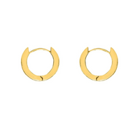 Gold Square Huggie Earrings