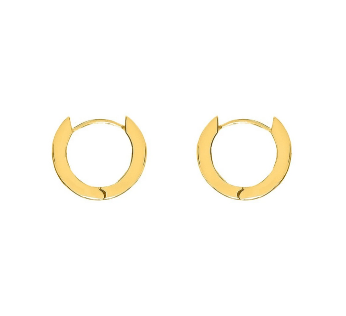 Gold Square Huggie Earrings