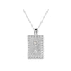 sterling silver rectangle pendant necklace with moonstone and white topaz by murkani