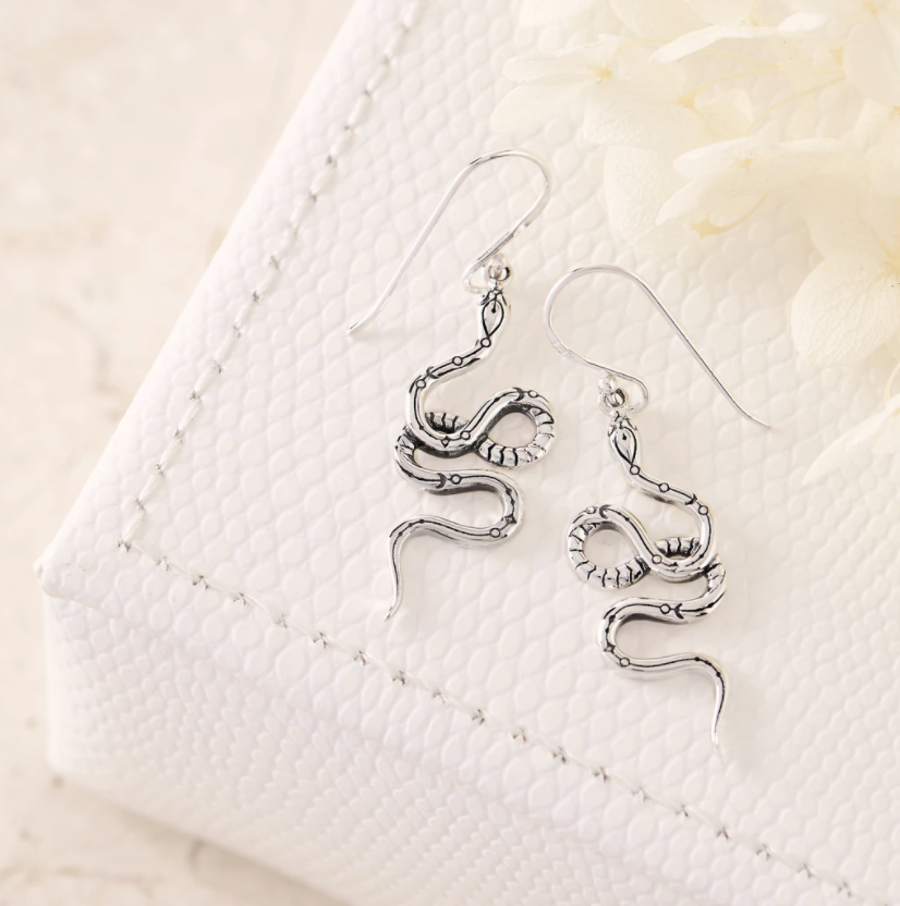 Serpent Seer Earrings Silver